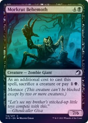 Morkrut Behemoth 114/277 - Foil Innistrad: Midnight Hunt Foil Singles