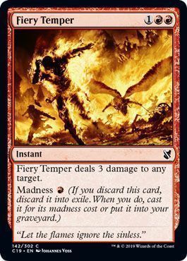 Fiery Temper 142/302 Commander 2019 Singles