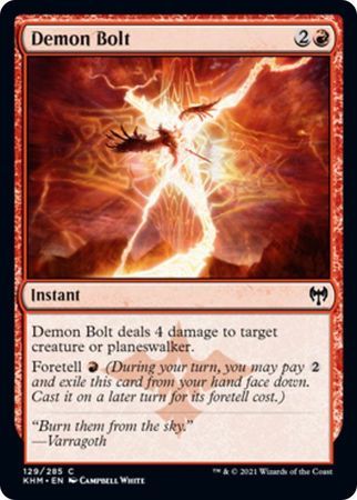 Demon Bolt 129/285 Kaldheim Singles