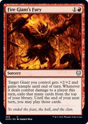 Fire Giant&#39;s Fury 389 - Theme Booster Kaldheim Collector Booster Singles