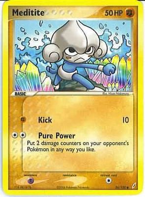 Meditite - 56/100 - Common Ex Crystal Guardians Singles