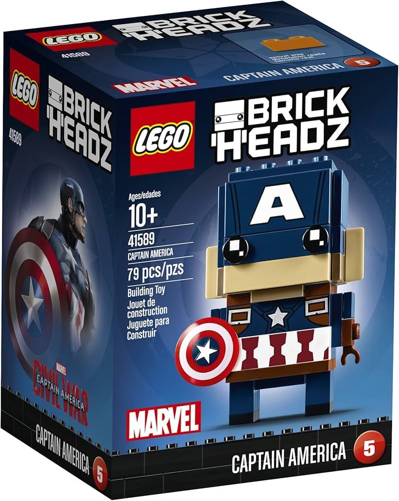 SH Lego Brick Headz Capitan America Nuevo Sellado 41589