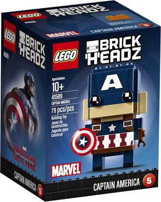 SH Lego Brick Headz Capitan America Nuevo Sellado 41589