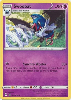 Swoobat - 069/203 - Uncommon Sword &amp; Shield: Evolving Skies Singles (Español)