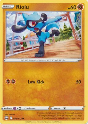 Riolu - 078/172 - Common Sword &amp; Shield: Brilliant Stars Singles (Español)