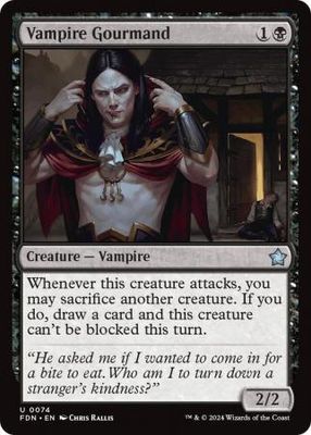 Vampire Gourmand - 0074 Magic: The Gathering Foundations Singles
