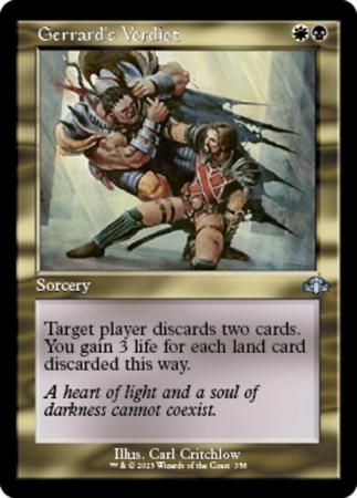 Gerrard&#39;s Verdict 358 - Retro Frame Dominaria Remastered Collector Booster Singles