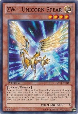 ZW - Unicorn Spear - YS13-EN018 - Common 1st Edition Starter Deck: Super Starter: V for Victory [YS13]