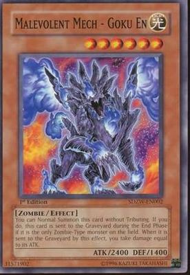 Malevolent Mech - Goku En - SDZW-EN002 - Common 1st Edition Structure Deck: Zombie World 1st Edition Singles