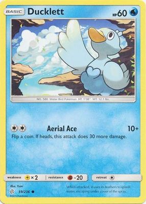 Ducklett - 59/236 - Common Sun &amp; Moon: Cosmic Eclipse Singles