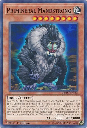 Primineral Mandstrong - CHIM-EN081 - Common 1st Edition Chaos Impact 1st Edition Singles
