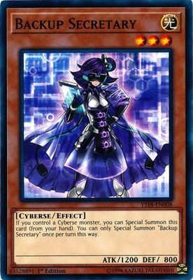 Backup Secretary - YS18-EN008 - Common 1st Edition Starter Deck: Codebreaker Singles (espanol)