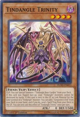 Tindangle Trinity - FLOD-EN013 - Common 1st Edition Flames of Destruction 1st Edition Singles (espanol)
