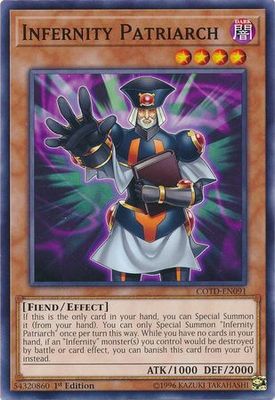 Infernity Patriarch - COTD-EN091 - Common 1st Edition Code of the Duelist 1st Edition Singles