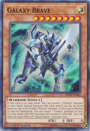 Galaxy Brave - MP19-EN162 - Common 1st Edition Yu-Gi-Oh! 2019 Mega-Tins: Gold Sarcophagus Tin Mega Pack Singles (espanol)