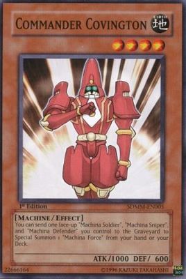 Commander Covington - SDMM-EN005 - Common 1st Edition Structure Deck: Machina Mayhem 1st Edition Singles