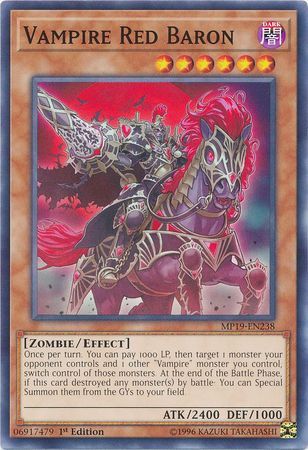 Vampire Red Baron - MP19-EN238 - Common 1st Edition Yu-Gi-Oh! 2019 Mega-Tins: Gold Sarcophagus Tin Mega Pack Singles (espanol)