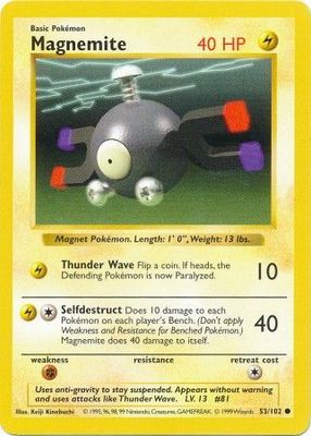 Magnemite - 53/102 - Common (Shadowless) Base Set Shadowless Singles