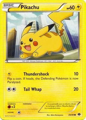 Pikachu - 39/99 - Common Black &amp; White 4: Next Destinies Singles