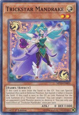 Trickstar Mandrake - MP19-EN005 - Common 1st Edition Yu-Gi-Oh! 2019 Mega-Tins: Gold Sarcophagus Tin Mega Pack Singles (espanol)