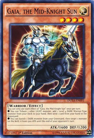Gaia, the Mid-Knight Sun - DUEA-EN091 - Common 1st Edition Duelist Alliance 1st Edition Singles