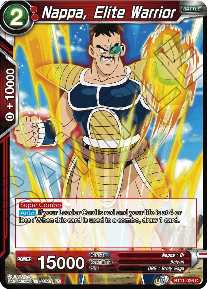 Nappa, Elite Warrior - Vermilion Bloodline (DBS-B11) Vermilion Bloodline