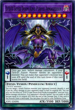 D/D/D Super Doom King Purple Armageddon - SOFU-EN096 - Common Unlimited Soul Fusion Unlimited Singles (espanol)