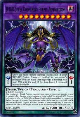 D/D/D Super Doom King Purple Armageddon - SOFU-EN096 - Common Unlimited Soul Fusion Unlimited Singles (espanol)