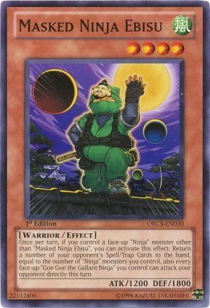 Masked Ninja Ebisu - ORCS-EN030 - Common 1st Edition Order of Chaos 1st Edition Singles