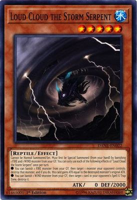 Loud Cloud the Storm Serpent - DANE-EN022 - Common 1st Edition Dark Neostorm 1st Edition Singles