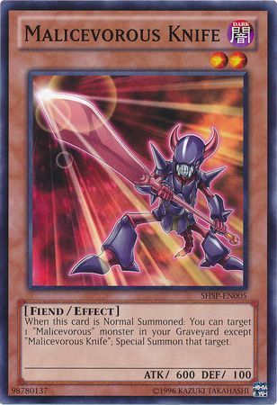 Malicevorous Knife - SHSP-EN005 - Common Unlimited Shadow Specters Unlimited Singles