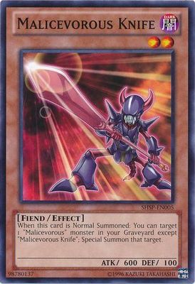 Malicevorous Knife - SHSP-EN005 - Common Unlimited Shadow Specters Unlimited Singles