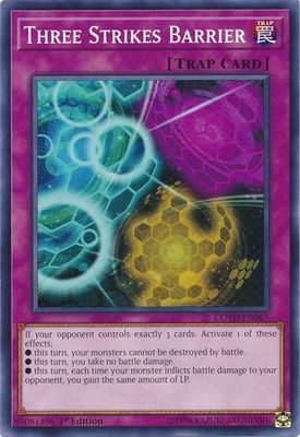 Three Strikes Barrier - COTD-EN067 - Common 1st Edition Code of the Duelist 1st Edition Singles