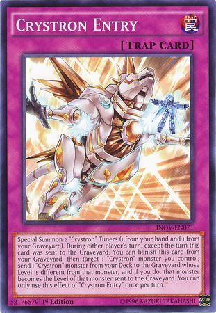 Crystron Entry - INOV-EN071 - Common 1st Edition Invasion Vengeance 1st Edition Singles (espanol)