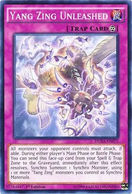 Yang Zing Unleashed - DUEA-EN075 - Common 1st Edition Duelist Alliance 1st Edition Singles