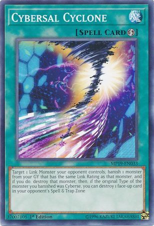 Cybersal Cyclone - MP19-EN033 - Common 1st Edition Yu-Gi-Oh! 2019 Mega-Tins: Gold Sarcophagus Tin Mega Pack Singles