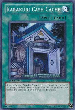 Karakuri Cash Cache - STOR-EN052 - Common 1st Edition Storm of Ragnarok 1st Edition Singles