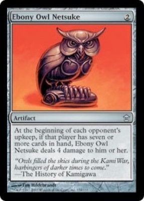 Ebony Owl Netsuke 154/165 - Saviors of Kamigawa Singles