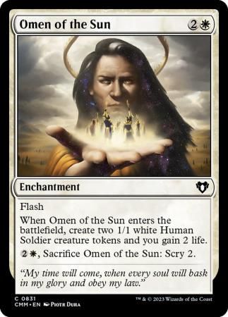 Omen of the Sun 0831 Commander Masters Singles