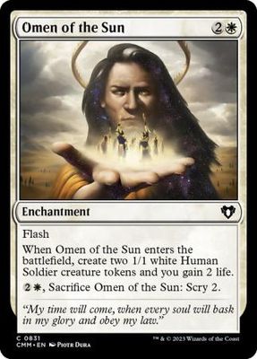Omen of the Sun 0831 Commander Masters Singles