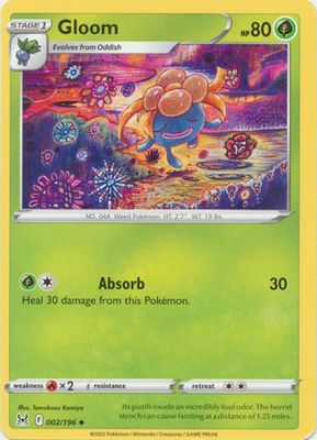 Gloom - 002/196 - Uncommon Sword &amp; Shield: Lost Origin Singles