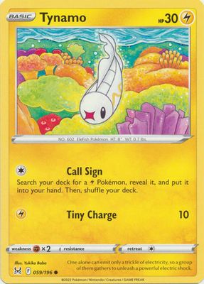 Tynamo - 059/196 - Common Sword &amp; Shield: Lost Origin Singles