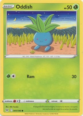 Oddish - 001/196 - Common Sword &amp; Shield: Lost Origin Singles