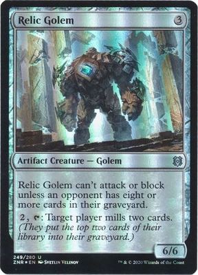 Relic Golem 249/280 - Foil Zendikar Rising Foil Singles