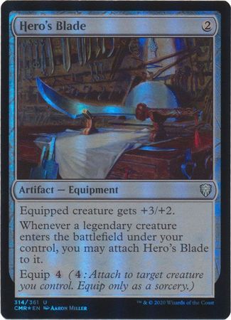 Hero&#39;s Blade 314/361 - Foil Commander Legends Foil Singles
