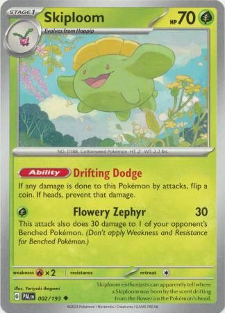 Skiploom - 002/193 - Uncommon Scarlet &amp; Violet: Paldea Evolved Singles
