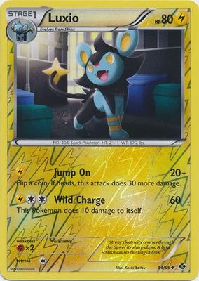 Luxio - 44/99 - Uncommon Reverse Holo Black &amp; White 4: Next Destinies Reverse Holo Singles