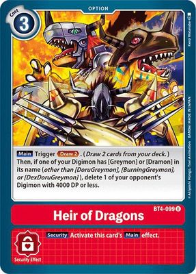 Heir of Dragons - Great Legend (BT04) Great Legend