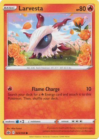 Larvesta - 023/198 - Common Sword &amp; Shield: Chilling Reign Singles