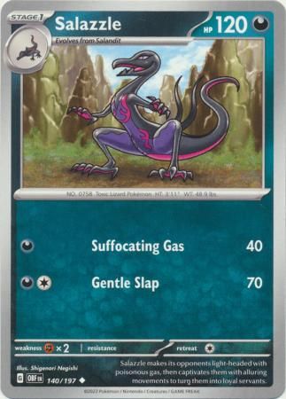 Salazzle - 140/197 - Uncommon Scarlet &amp; Violet: Obsidian Flames Singles